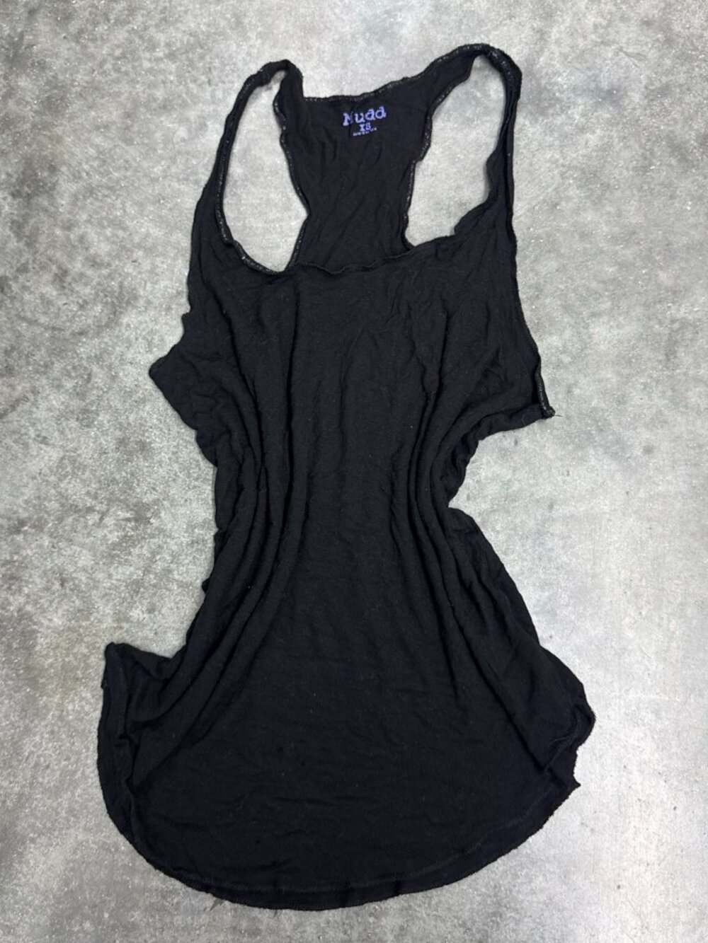 Y2K Mudd Black Racerback Tank Top Size Small